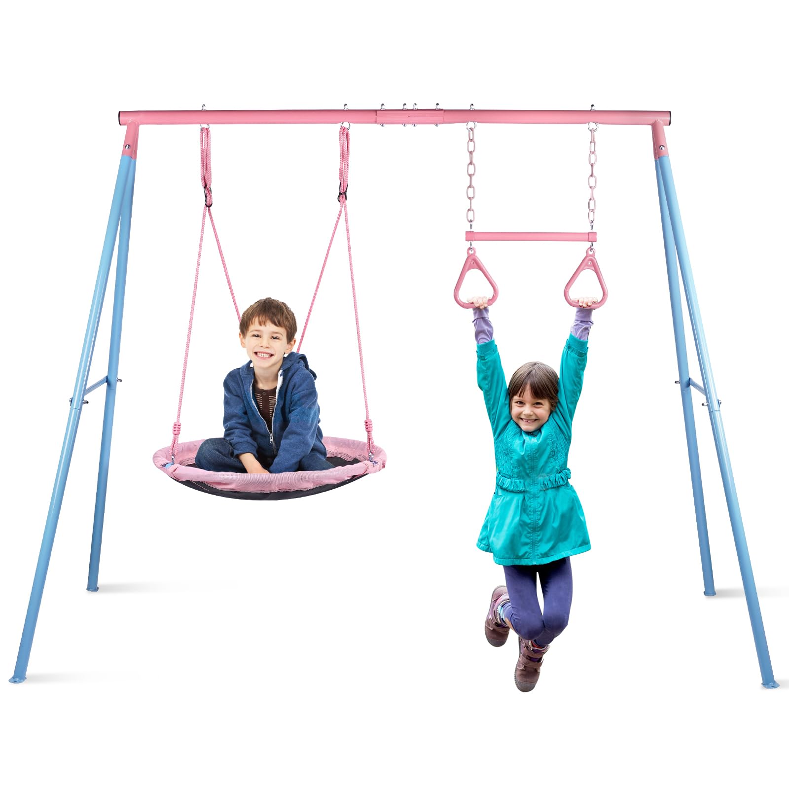 Amazon.com: Lunafun Swing Sets for Backyard, 440lbs Heavy